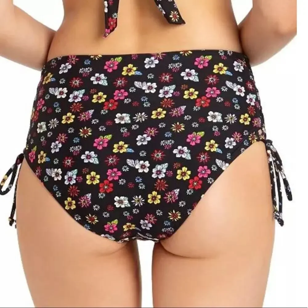 California Waves Strappy High-Waist Swim Bottom